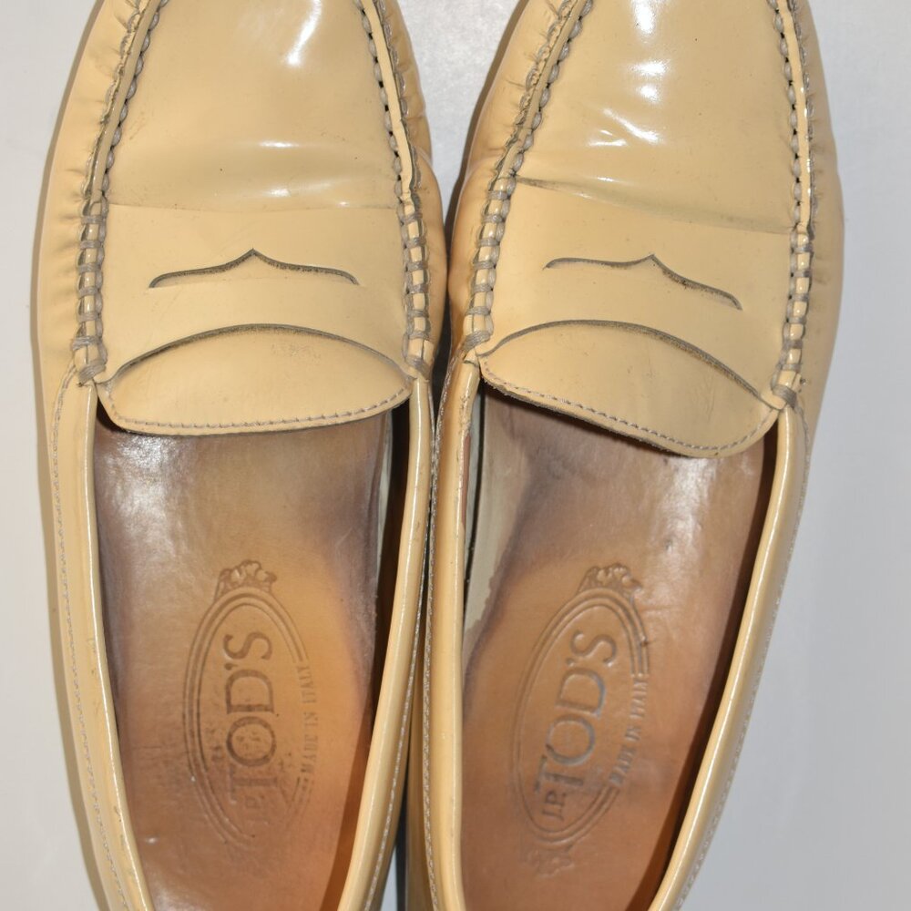 Tod's Gommino Yellow Patent Driving Loafers EU 37/ US 7